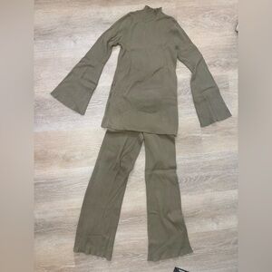 Meshki Olive Wide Leg Pants & Top Set